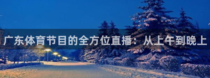 广东体育节目的全方位直播：从上午到晚上